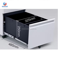 Gabinete Lateral de Acero Minimalista Moderno, Organizador de Archivos Metálico de 3 Cajones con Cerradura con Llave para Oficina, Cocina y Uso en Exteriores