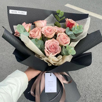 50*50cm personnalisé 3D en relief Kraft coréen papier fleuriste papier fleur emballage