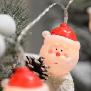 Santa Claus <strong>String</strong> <strong>Lights</strong> Slice Holiday Lighting Fruit Fairy Lamp Luminous Strawberry Apple Background Curtain Lamp - Product Image 4