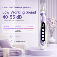 Lime à ongles électrique portable 2 en 1 avec lampe UV, écran numérique, 10000 tr/min, rechargeable, OEM pour usage domestique et professionnel