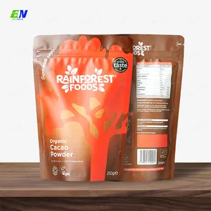 Custom Printed Pouch 250g 500g Food Grade Stand Up Pouches Plastic Zipper Pack Tea Coffee Packaging Bag