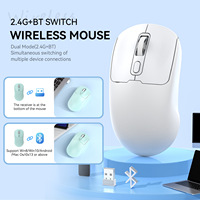 Souris rechargeable à double mode Bluetooth 2.4G USB silencieuse, souris sans fil pour ordinateur portable, tablette, Macbook