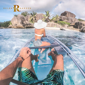 Kayak transparent pour 2 personnes, canoë en polycarbonate, bateau de pêche en mer, bateau à dérive, <span class=keywords><strong>plaisir</strong></span> à la main, bateau à rames transparent, vente en gros - Product Image 1