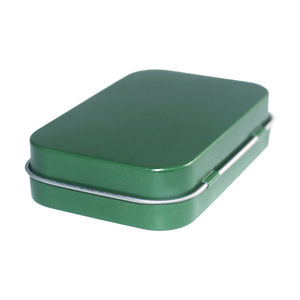 Biểu Tượng Tùy Chỉnh Bán Buôn Nhỏ Hình Chữ Nhật Kim Loại Hộp Thiếc Với Bản Lề Nắp Cho Kẹo Bạc Hà Bao Bì - Product Image 4