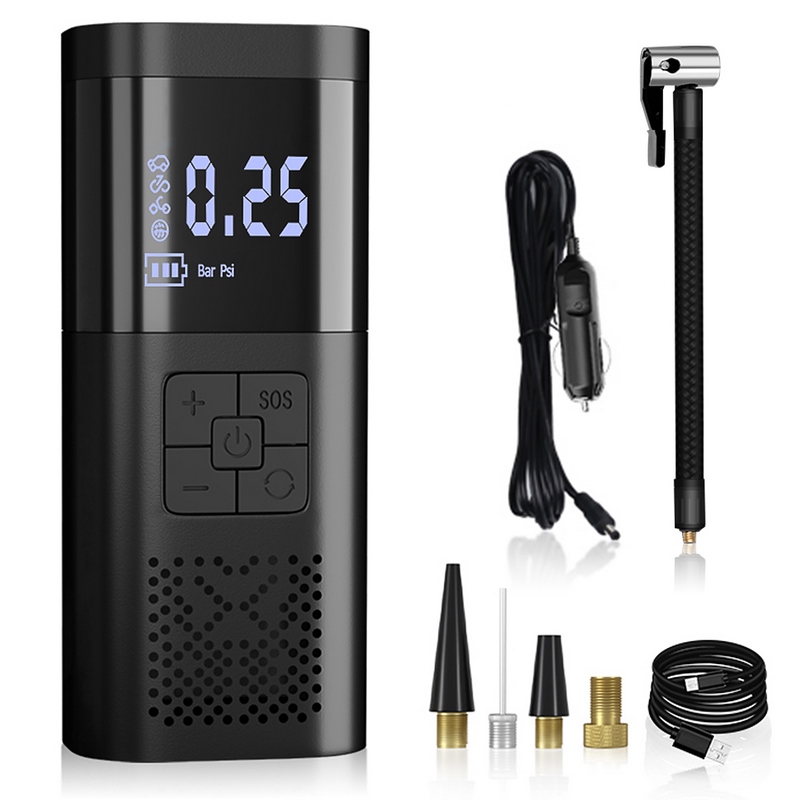 6000mAh Battery Electric Air Pump 150 PSI Wireless Car Compressor Digital LCD Display LED Light Mini Tyre Pump Cars Bicycles