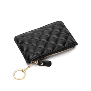 Genuine Lambskin Quilted Key & <b>Card</b> Holder, Luxury Leather Pouch, OEM/ODM Custom Factory, Mini Coin Purse - Product Image 2