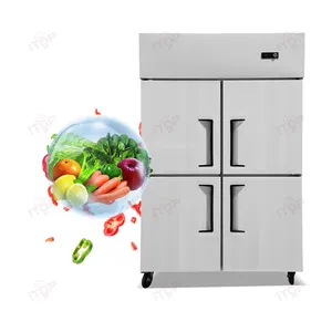 Tủ lạnh nhà Side-by-side tủ lạnh đóng băng thanh đôi cửa tủ lạnh DC thịt hiển thị tủ lạnh và tủ đông