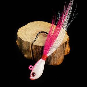 Pêche Bucktail Jigs Appâts D'eau Salée Leurres Bucktail Jig Heads Striper Bass Bluefish - Product Image 2