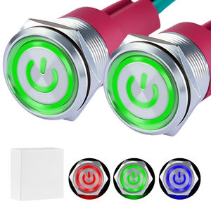 Interruptor de botón con anillo RGB, función de botón pulsador, iluminación retroiluminada para enchufes e interruptores eléctricos - Product Image 1