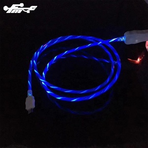 1m <strong>Long</strong> Pure Copper LED Light Flowing Visible USB <strong>Charger</strong> <strong>Cable</strong> for <strong>iPhone</strong> PVC Jacket with Luminescent Charging Feature - Product Image 3