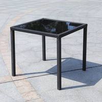 Ensemble de meubles d'extérieur en rotin PE - Table et chaises de jardin, patio, balcon, ensemble de 3 pièces pour jardin, cour, bord de piscine