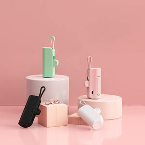 Nouvelle batterie externe portable 2-en-1 ultra-mince à charge rapide 5000 mAh pour téléphone mobile, idéale pour l'extérieur (modèle 2025) - Product Image 1