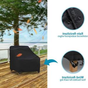 Funda para Silla de Tela Oxford con Cierre de Cordón, Resistente al Polvo, al Agua y a los Rayos UV, Protección para Muebles de Exterior - Product Image 3