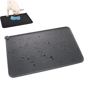 Manufacturer Non-Slip Cats Feeding Placemat Waterproof Rubber Dogs Bowl Mat Silicone Dogs Pet Food Mat