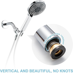 สายฉีดชำระแบบยืดหยุ่น PVC สีขาวพรีเมียม ขนาด 2.5 ม. พร้อมข้อต่อและน็อตทองเหลือง สำหรับอาบน้ำและทำความสะอาดห้องน้ำ - Product Image 4