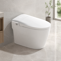 FYASSI Smart Toilet Dudukan Panas dengan Remote, Pembilasan Otomatis, Bahan Keramik, Mangkuk Memanjang, Pemasangan di Lantai, S-trap, Garansi 1 Tahun