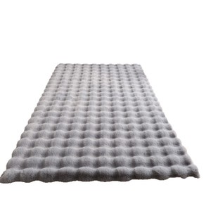 Alfombra de Piel Sintética de Conejo, Suave y Afelpada, Rectangular, Blanca, con Patrón en Relieve, para Dormitorio, Sala de Estar, Sofá, Cabecera, Textil para el Hogar - Product Image 3