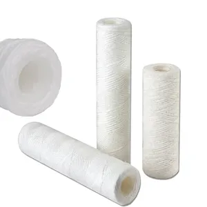 Polypropylène coton blanchi Fiber de verre 10 20 30 40 pouces 1 5 10 microns filtre à sédiments pour filtre à eau liquide