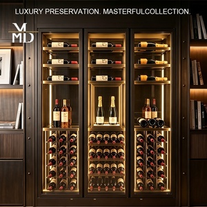 Cantinetta <span class=keywords><strong>Vino</strong></span> a Doppia Zona in Acciaio Inox Personalizzabile, Frigorifero per Vini a Temperatura Costante per Ristoranti e Bar - Product Image 1
