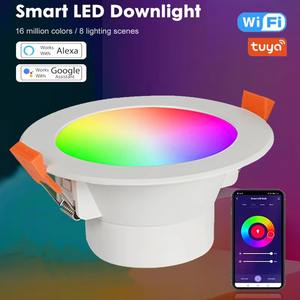 6w 스마트 듀얼 컬러 다운 천장 조명 CCT 5선 핀 RGBW LED 스팟 RGB 라이트 - Product Image 2