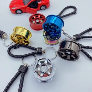 Wholesale Car Wheel Hub Shape Custom Metal Big Rim Keychain Accessories 3D Hub Metal Keyring - Product Image 3