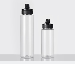 Thiết Kế Mới 10Oz Lật Top Cap Nhựa Chai Nước Sốt 12Oz 360Ml Bóp Trong Suốt Pet Tùy Chỉnh In Ấn Thực Phẩm Cấp Chai Nhựa - Product Image 1