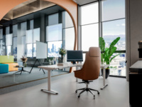 Meubles de bureau réglables en hauteur OMNI avec contrôleur intelligent, bureau d'entreprise, bureau d'angle