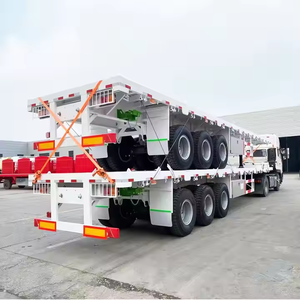 Remolque de Plataforma Plana de 2/3 Ejes y 12.5 Metros, Semirremolque de Plataforma para Contenedores de 20/40 Pies - Product Image 6