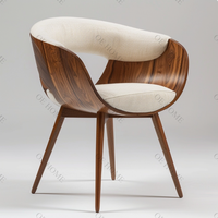 Chaises de salle à manger modernes en bois massif, confortables, avec revêtement en cuir, convertibles, meubles pour la maison, le bureau et la cuisine