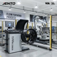 Jantes Flow Forming 16x7J 4x100 Noir Satiné 5 Branches pour Honda Civic Fit Jazz Mazda MX5 Miata Prêtes à l'Expédition