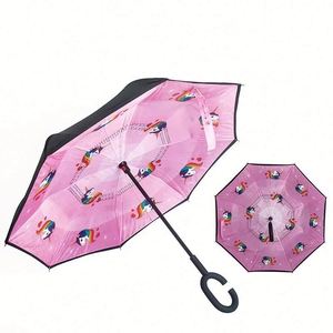 Parapluie droit papillon miniature suspendu entièrement automatique, personnalisable avec logo, mignon, durable, de haute qualité, en gros et à prix abordable - Product Image 1