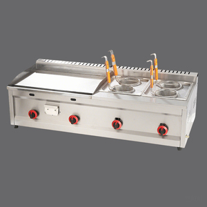 Chuyên nghiệp khí vỉ nướng nướng thương mại Nồi chiên Burger vỉ nướng <span class=keywords><strong>Countertop</strong></span> thép không gỉ Bếp nướng bít tết griddles và gas Nồi chiên - Product Image 2