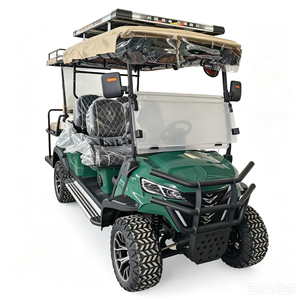 Green 6 Passenger Solar Charging Off-Road Electric Golf Cart - Product Image 4