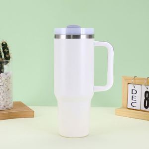 40oz Car <b>Travel</b> H2.0 <b>Handle</b> Tumbler Vacuum <b>Mug</b> Lid Straw Non-Slip Base ODM OEM Custom Color - Product Image 3