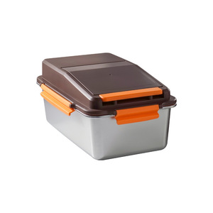 Stainless Steel Rice Bucket 9L 10L Sealed Lid Rectangle Kitchen Grain <b>Storage</b> Container Insect Proof Moisture Proof - Product Image 2