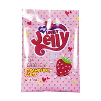 Custom סנפיר חותם כרית סוג פלסטיק תות פירות חטיפים אריזת תיק עבור ג 'לי ג' לי תינוקות מגוון Gummy סוכריות