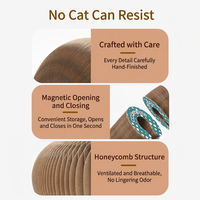 Griffoir pour chat en carton ondulé pliable, jouet interactif pour chat, jouet à mordre, enrichissement pour animaux de compagnie d'intérieur