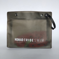 Pochette souple et rigide personnalisée en EVA noir dépoli, étanche, pour maillot de bain homme, style poignée, pour l'été