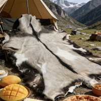 Tapis en fourrure de chèvre véritable, tapis en fourrure pour salon