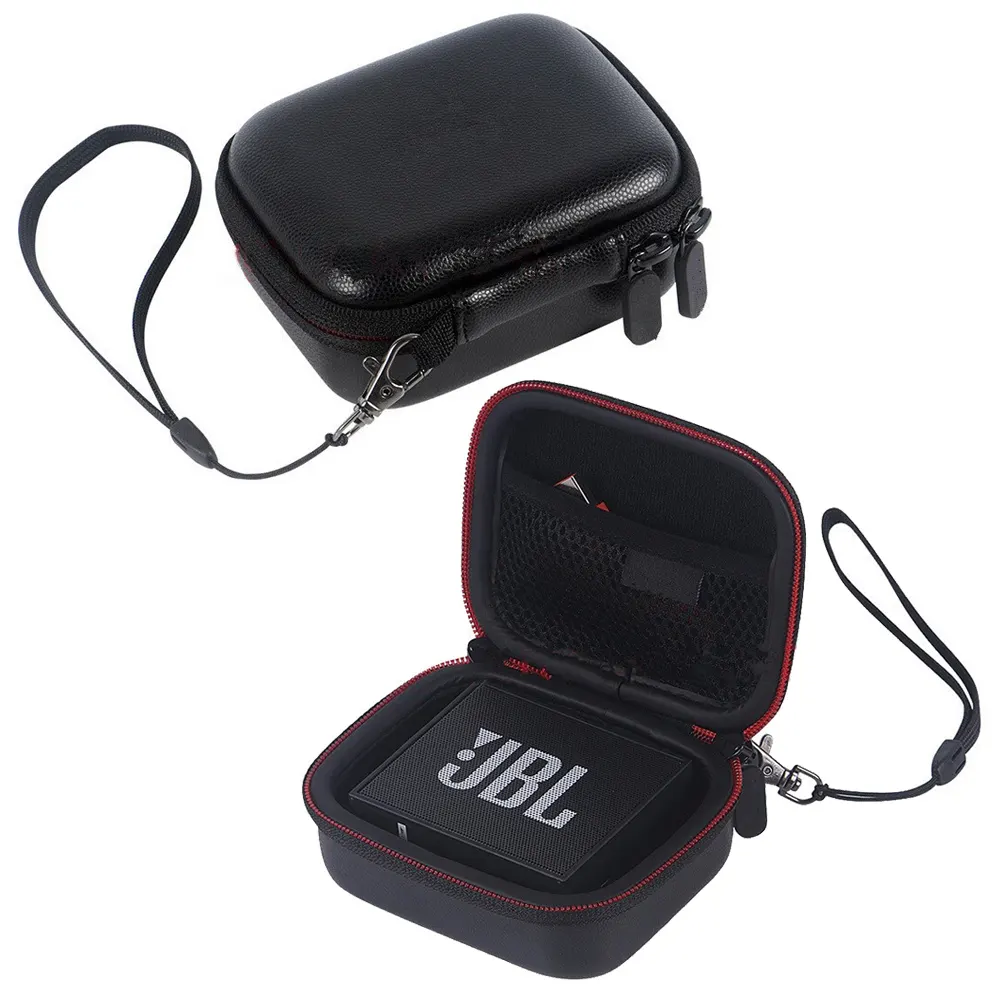 Fumao sert EVA taşıma çantası kılıf kapak için JBL Go 1/2 kablosuz hoparlör, file çanta şarj ve kabloları yüzey su geçirmez