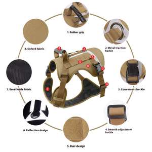 En popüler özel logo açık yansıtıcı eğitim köpek koşum su geçirmez Oxford Pet köpek yelek koşum örgü yastıklı köpek koşum - Product Image 2