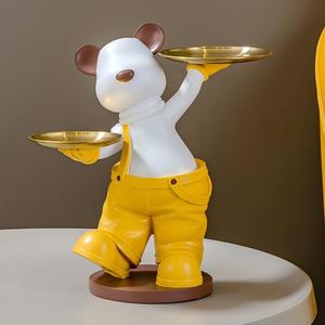 Figurine d'ours violent en résine artisanale européenne, plateau organisateur, décoration de la maison, décoration de la chambre, modèle pour le Nouvel An <span class=keywords><strong>chinois</strong></span>, cadeau de pendaison de crémaillère - Product Image 4