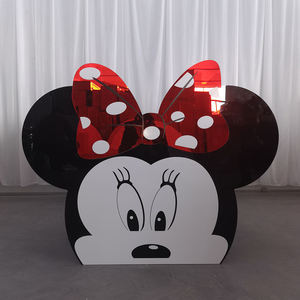 Mostrador de Barra Mini Personalizado Moderno de PVC Acrílico, Mesa de <span class=keywords><strong>Minnie</strong></span> Mouse, Soportes para Tartas para Bodas y Eventos - Product Image 3