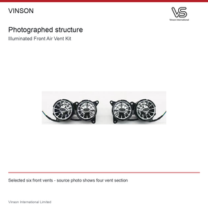 Kit de ventilación frontal iluminado para Mercedes Benz Clase S W222 2014-2017, seis ventilaciones frontales con vista de detalle. - Product Image 3