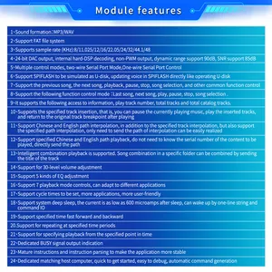 JQ8400-TF USB Downloadable MP3 Voice Player Module With 3W Amplifier One-Line Serial/TTL Control Support TF Card Max 32G