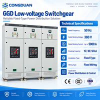 Armoire de commutation fixe basse tension GGD 380V, panneau de distribution d'énergie électrique