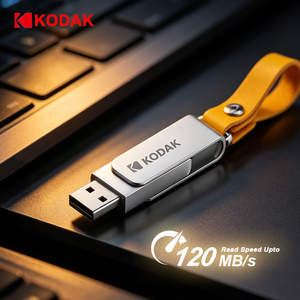 Kodak New <b>USB</b> 3.1 Flash <b>Drive</b> with Leather Strap Read Speed up to 120 MB/S - Product Image 1