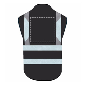 Veste de <span class=keywords><strong>sécurité</strong></span> réfléchissante noire à motif moto - Product Image 3