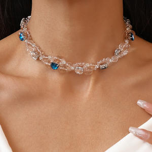 תכשיטי אופנה 2025 תכשיטי אופנה משובצת יהלומים יוקרה משובצת קריסטל מלאכותי אהבה חרוז אבני חן לנשים - Product Image 6