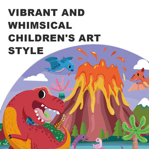 Puzzle rond sur le thème du monde des dinosaures colorés, 128 pièces, jeu de puzzle éducatif, jouet cadeau pour enfants - Product Image 3